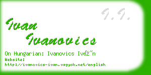 ivan ivanovics business card